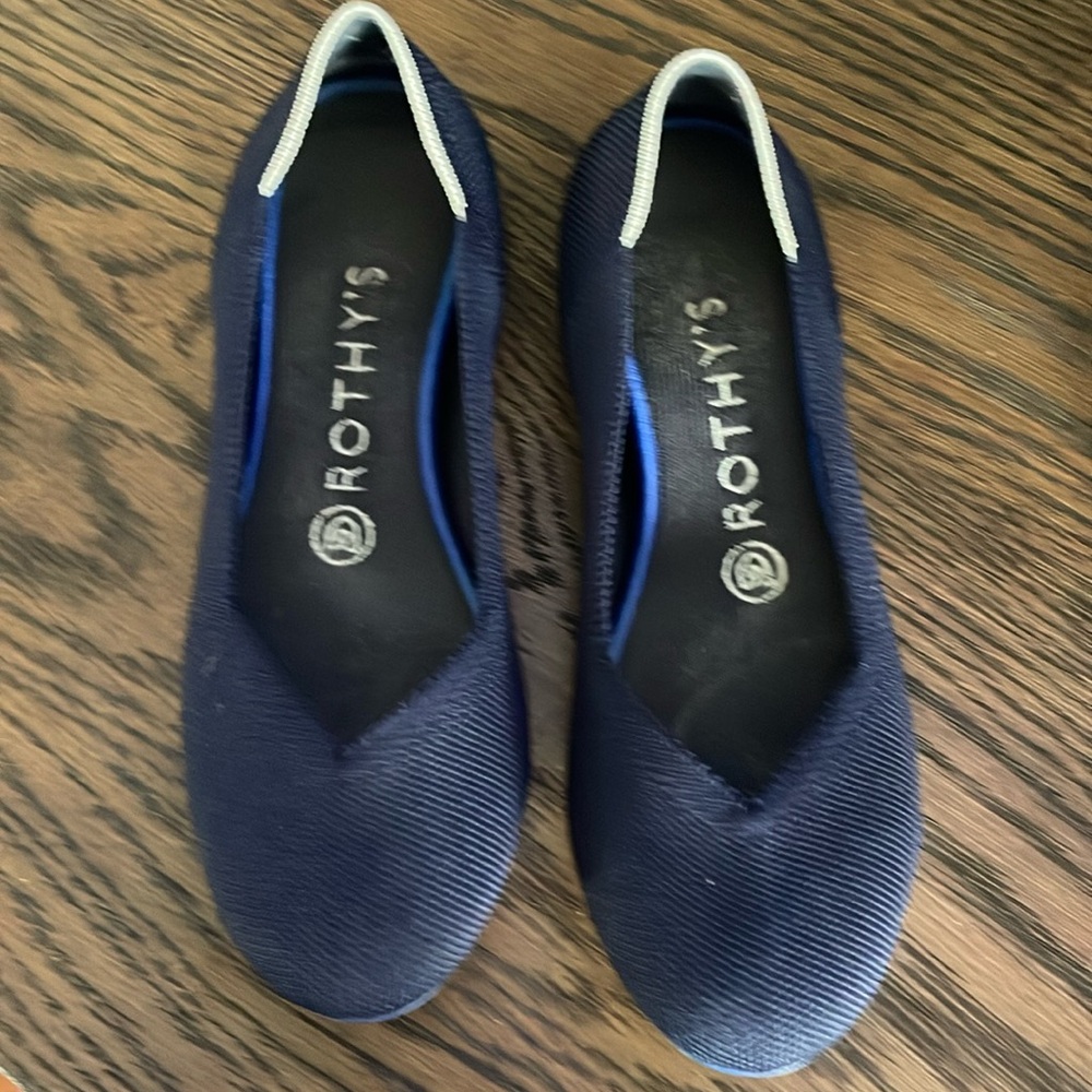 Rothy’s Navy Blue Ballet Shoes